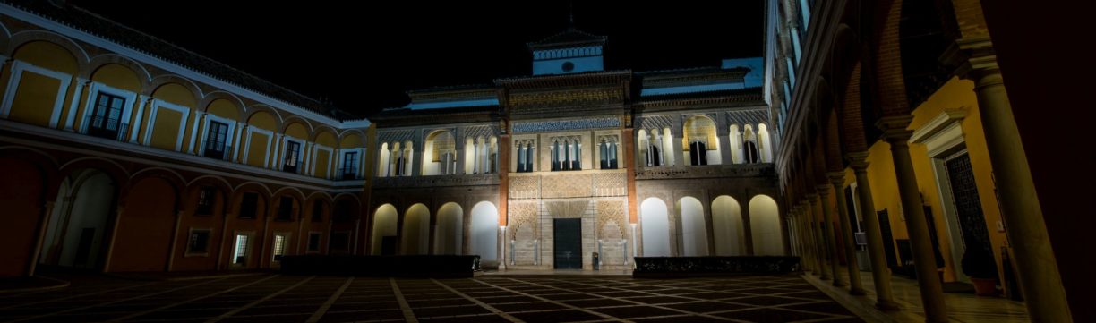 Fachada Palacio Don Pedro y Montería 2. Noche baja